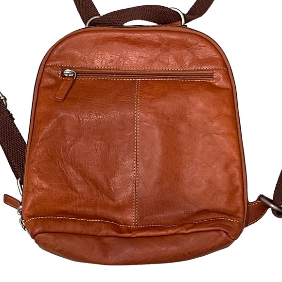Jack Georges Small Brown Leather Voyager Backpack main image 11